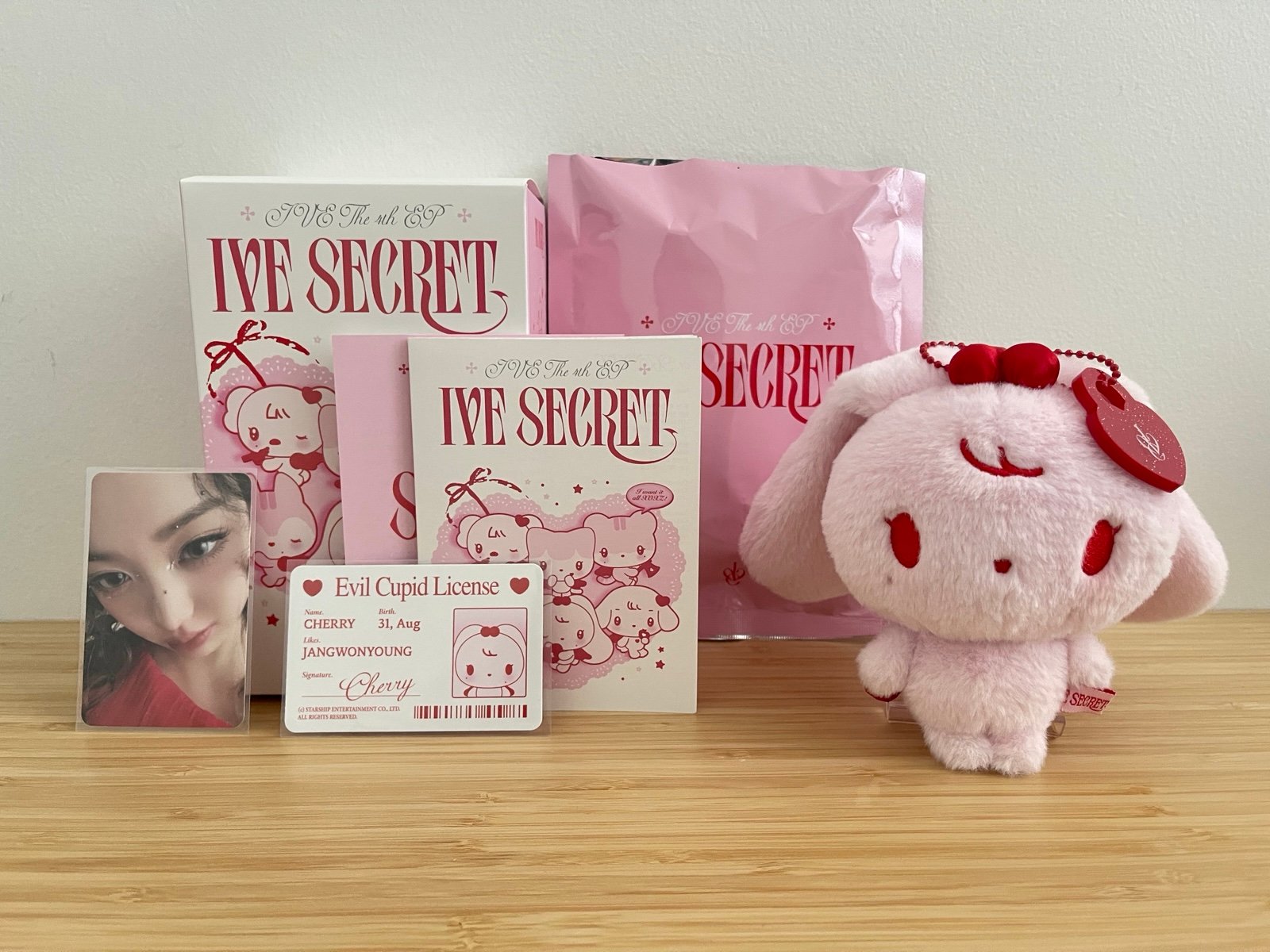 IVE Secret Evil Cupid Blind Box Plush - Cherry (Jang Wonyoung)