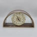 Takane Purple Stained Slag Glass Mantle Clock Quartz Movement Vintage