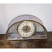 Takane Purple Stained Slag Glass Mantle Clock Quartz Movement Vintage