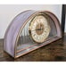 Takane Purple Stained Slag Glass Mantle Clock Quartz Movement Vintage