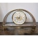 Takane Purple Stained Slag Glass Mantle Clock Quartz Movement Vintage