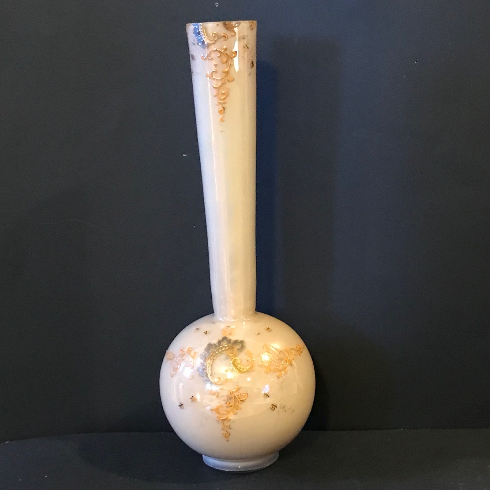 Hand-Painted Floral Case Bud Vase