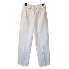 J. Crew Pleated Button Front Pants In Chino Womens Size 0 White NWT 98 BZ697