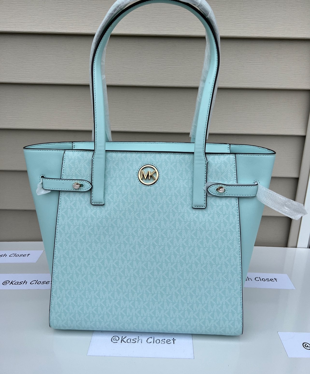 Michael Kors Large Carmen Tote sales - Fair Aqua