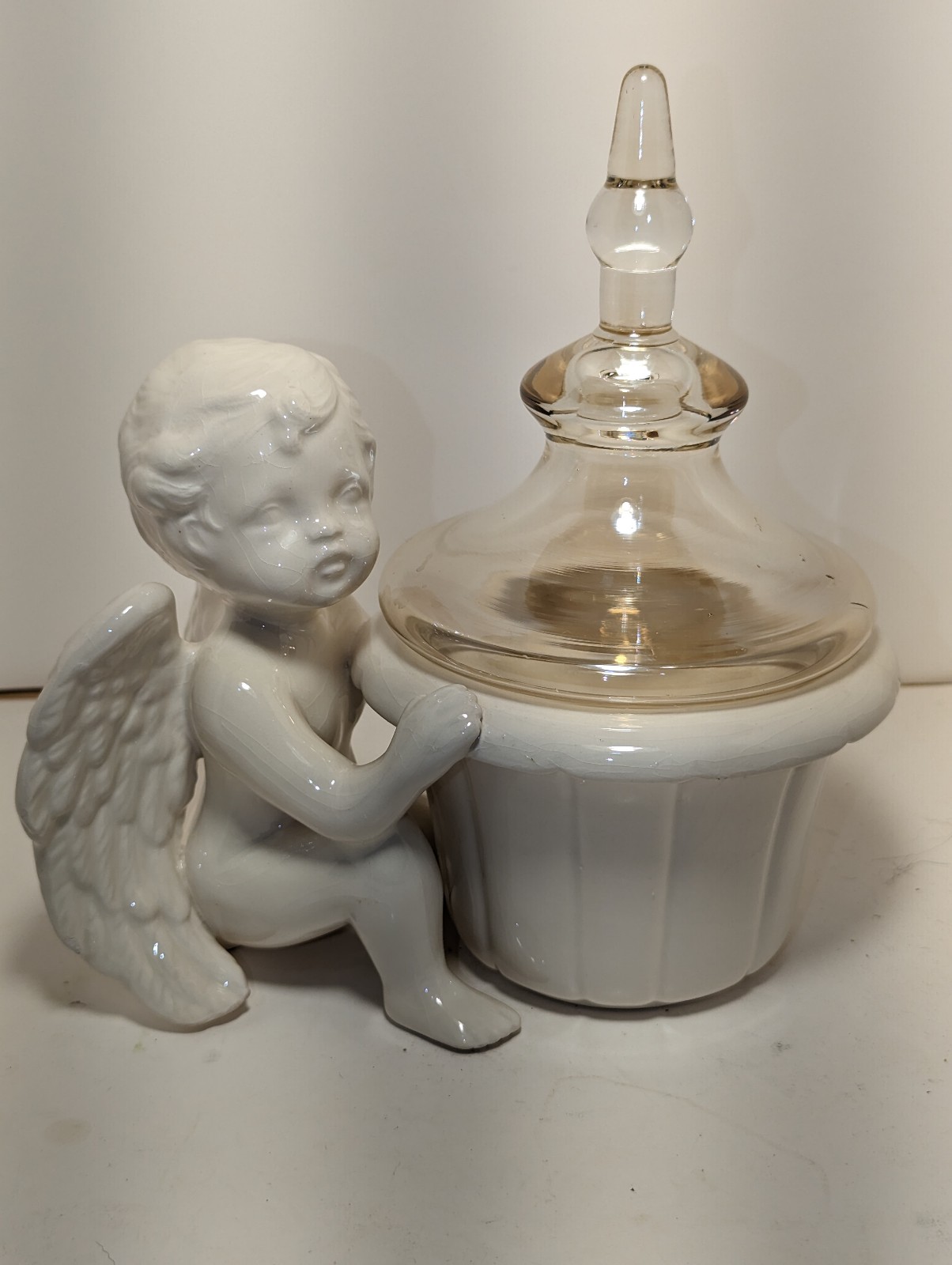 Vintage Angel Cherub Candy Dish