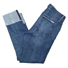Joe's Jeans Women’s Size 28 Straight Cuff Crop Brussels Mid Rise Distressed Jean