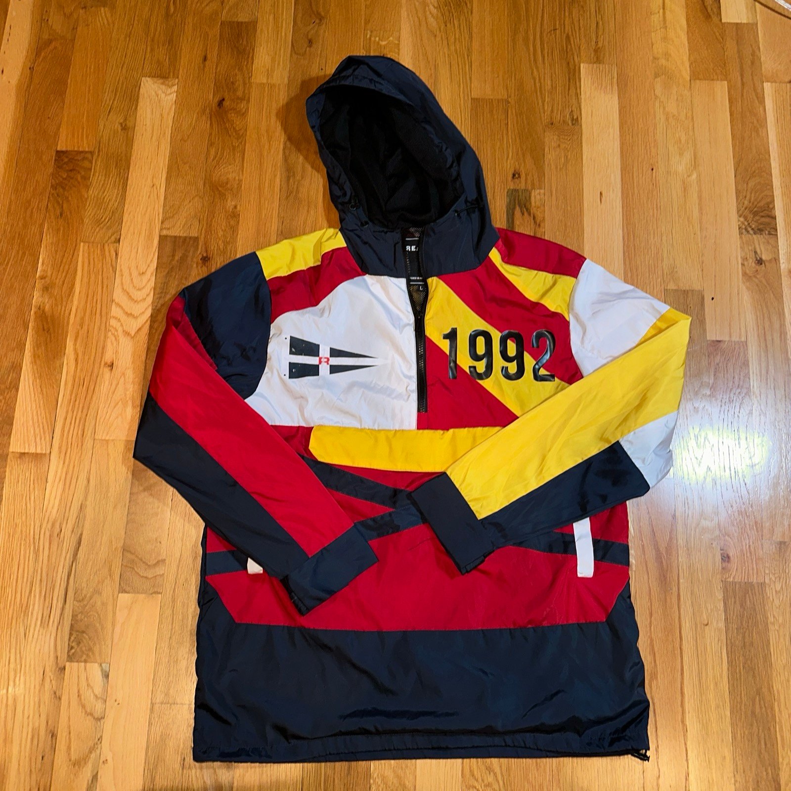 Reason Anorak Jacket 1992 Multi Color Pullover Men's L