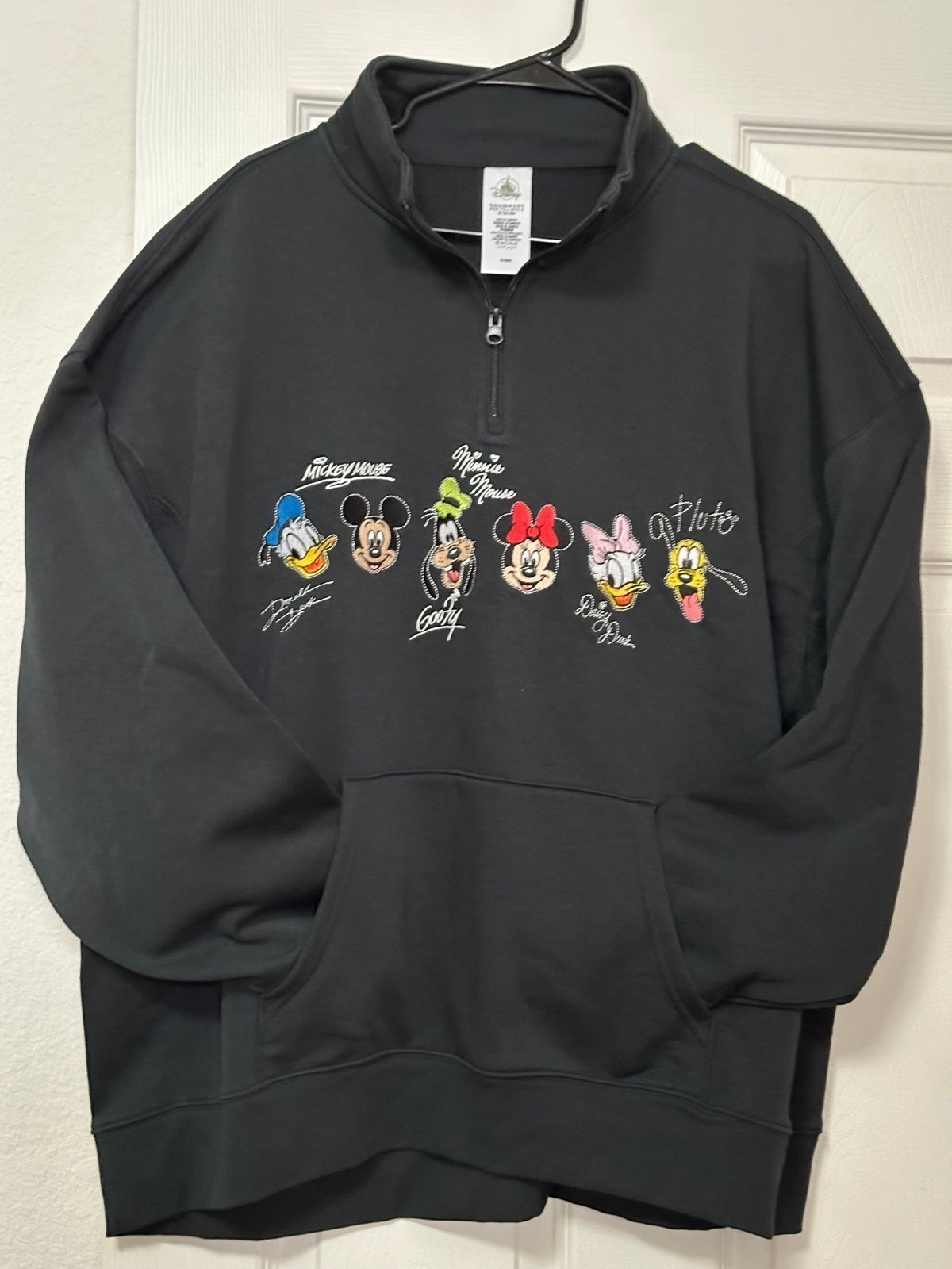 Disney Parks Mickey & Friends XL Quarter Zip Pullover 2025