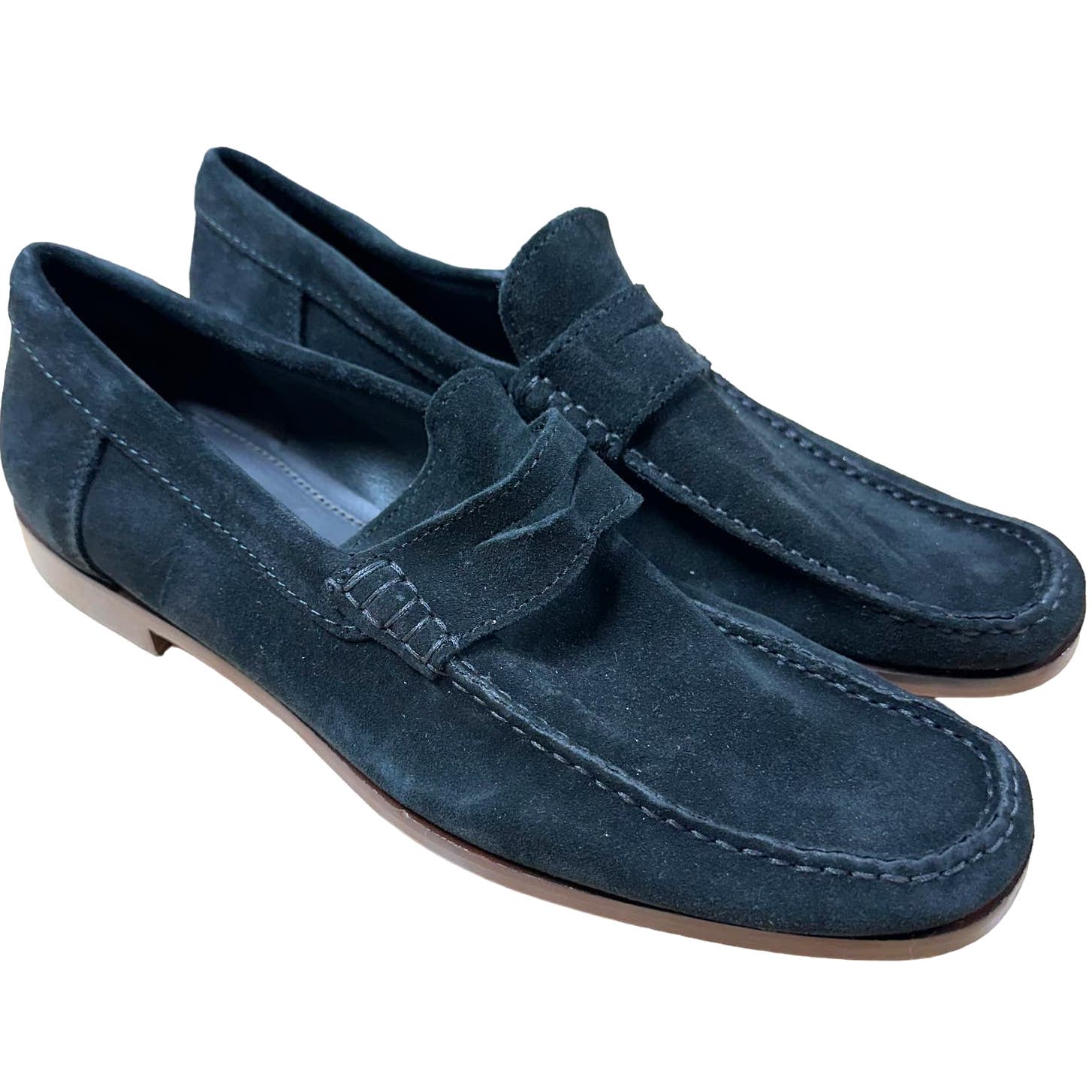 To Boot New York Leather Suede Penny Loafer Navy Blue Men's Size 11.5 NWOB
