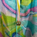 Trina Turk Silk Sheer Beach Cover Up Psychedelic Colors Women’s Size Large