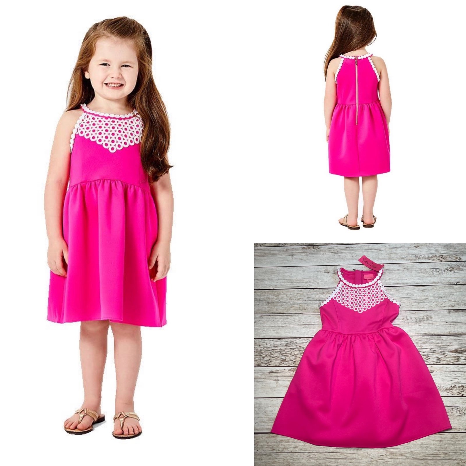 Lilly Pulitzer Little Kinley Dress 7 Pink Tango