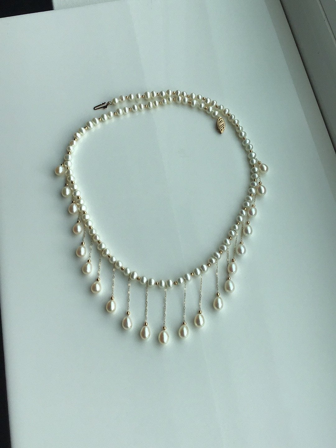 Solid gold cascading TESTED Authentic pe