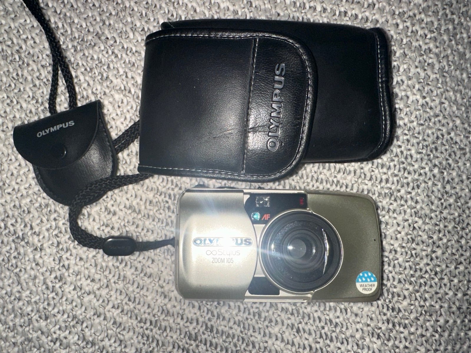 Olympus Stylus Zoom 105 35mm Point & Shoot Film Camera w/ 38-105mm TESTED