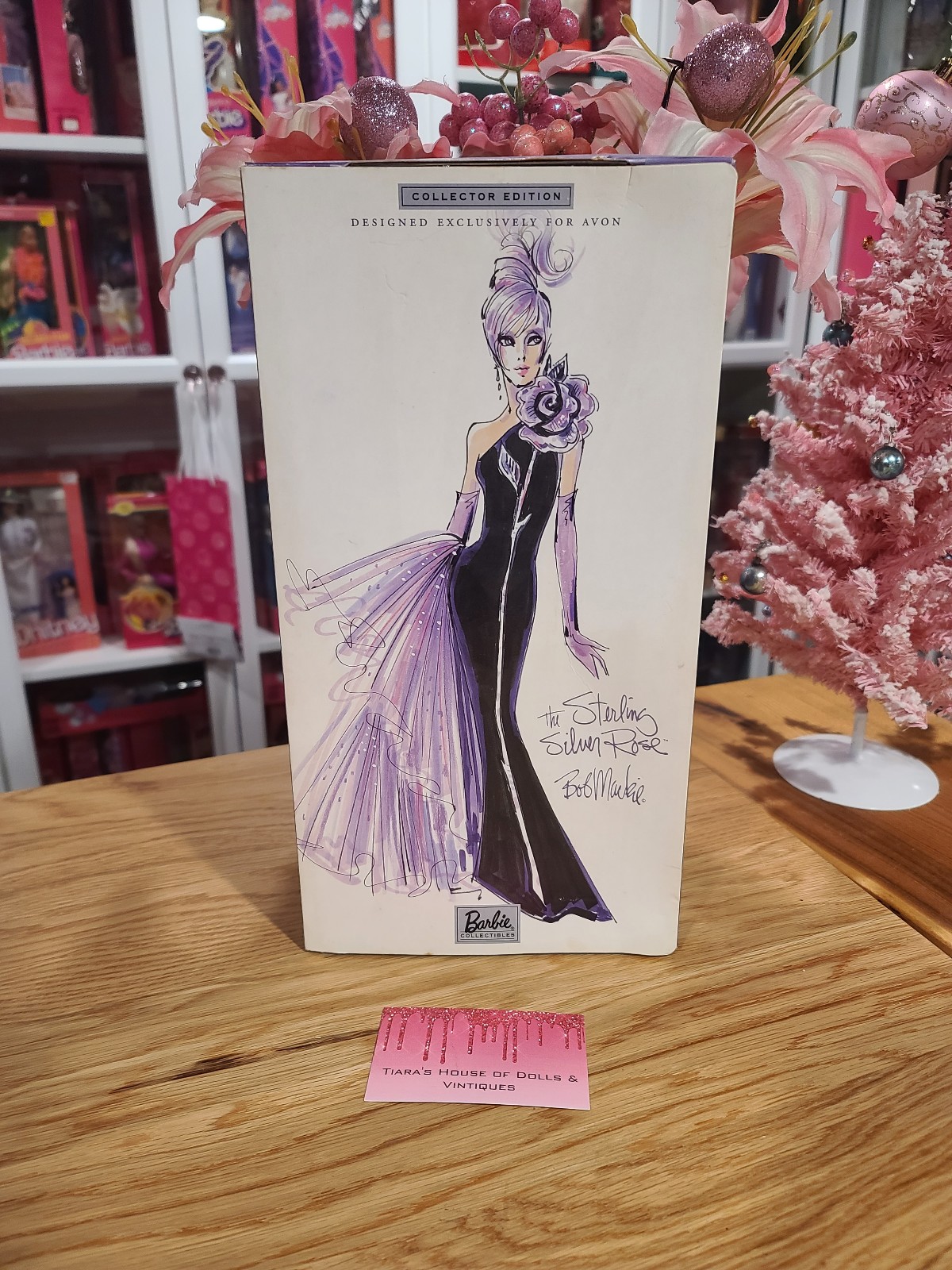 NEW! 2001 GORGEOUS BOB MACKIE STERLING SILVER ROSE BARBIE!