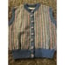 Willow Weavers Pure New Wool Vest Made in Ireland Button Up Sleeveless Blue