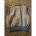 Willow Weavers Pure New Wool Vest Made in Ireland Button Up Sleeveless Blue