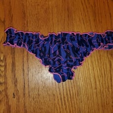 Vintage Y2k/2000's PINK VS Purple Ruffle Scrunch Thong