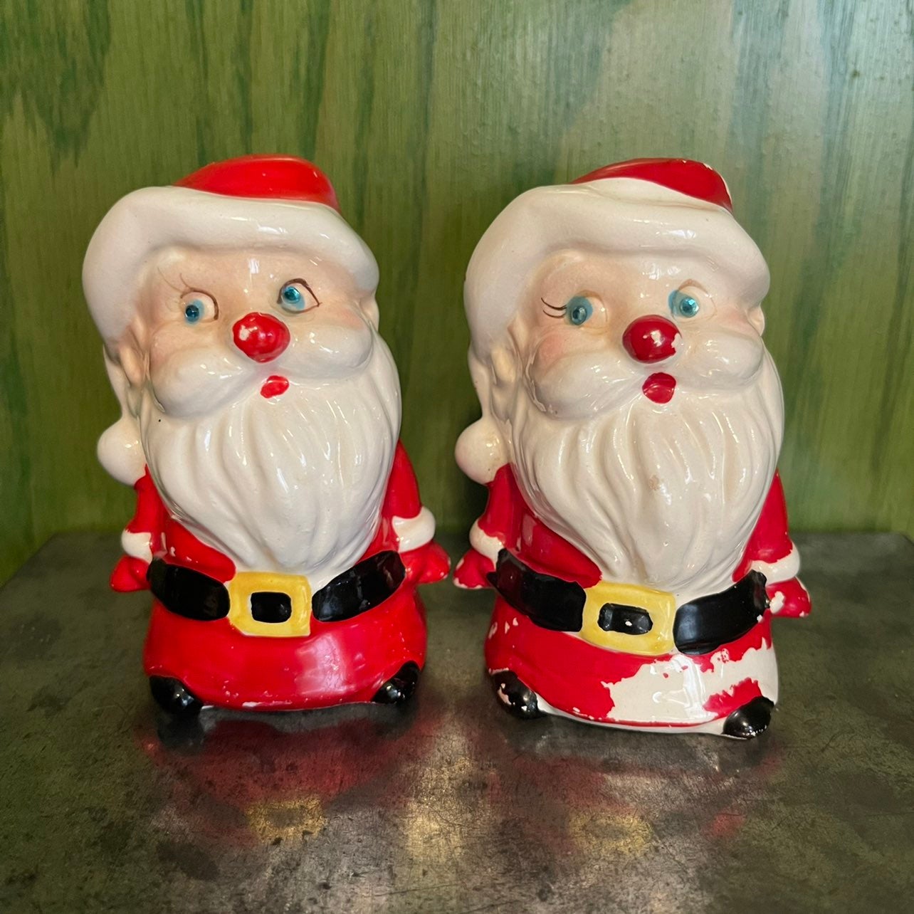 Vintage Kreiss Santa Claus Salt and Pepper Shaker Japan Christmas Figurine