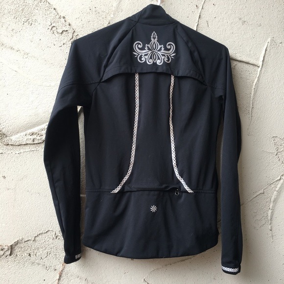 Athleta Reflective Jacket Black Pink XS