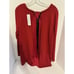 Soft Surroundings Sweater Women's Long Sleeve Pleated Back Boat Neck Red Size M