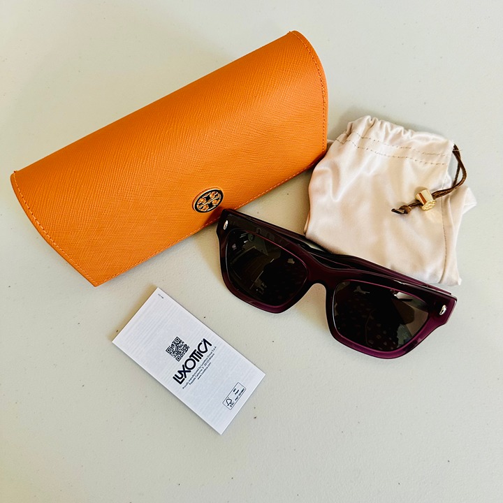 NEW IN CASE TORY BURCH BERRY PURPLE FRAME SUNGLASSES TY7214U 3179/73-54-17