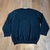 Mens Lacoste V Neck Pullover Sweater Black 100% Cotton sz 6 (XL)