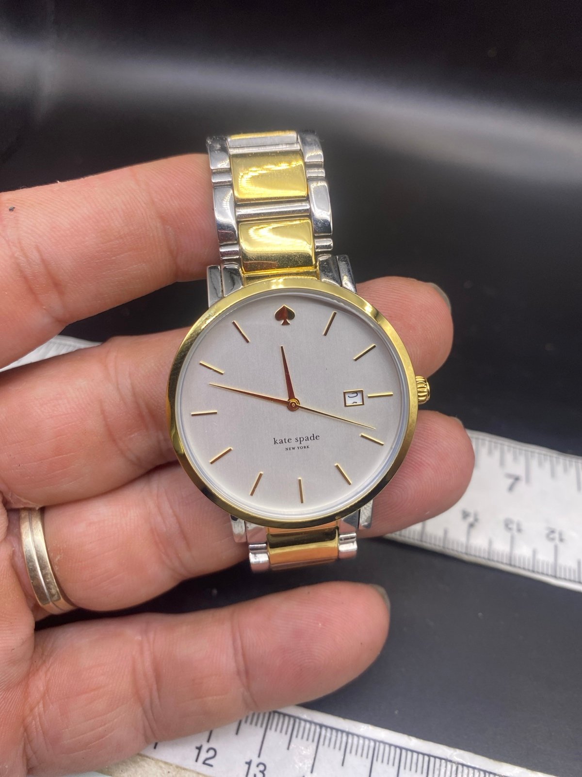 Kate Spade New York Gramercy White Dial Two-tone Ladies Watch