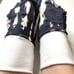 Tie Dye Knee Socks Navy Blue Sweatshirt Leg Warmers Thigh Highs Fleece Leggings