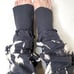 Tie Dye Knee Socks Navy Blue Sweatshirt Leg Warmers Thigh Highs Fleece Leggings