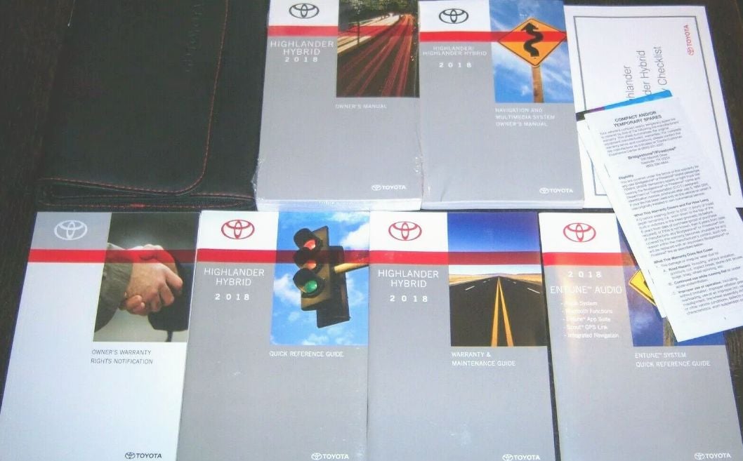 2018 toyota highlander hybrid owner's manual