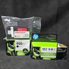HP 950 XL Black & 951 3 Pack Cyan Magenta Yellow + Office Depot Inkjet Cartridge