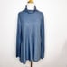 Eileen Fisher Womens Turtleneck Sweater Size M Blue Merino Wool Blend Ethical