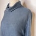 Eileen Fisher Womens Turtleneck Sweater Size M Blue Merino Wool Blend Ethical