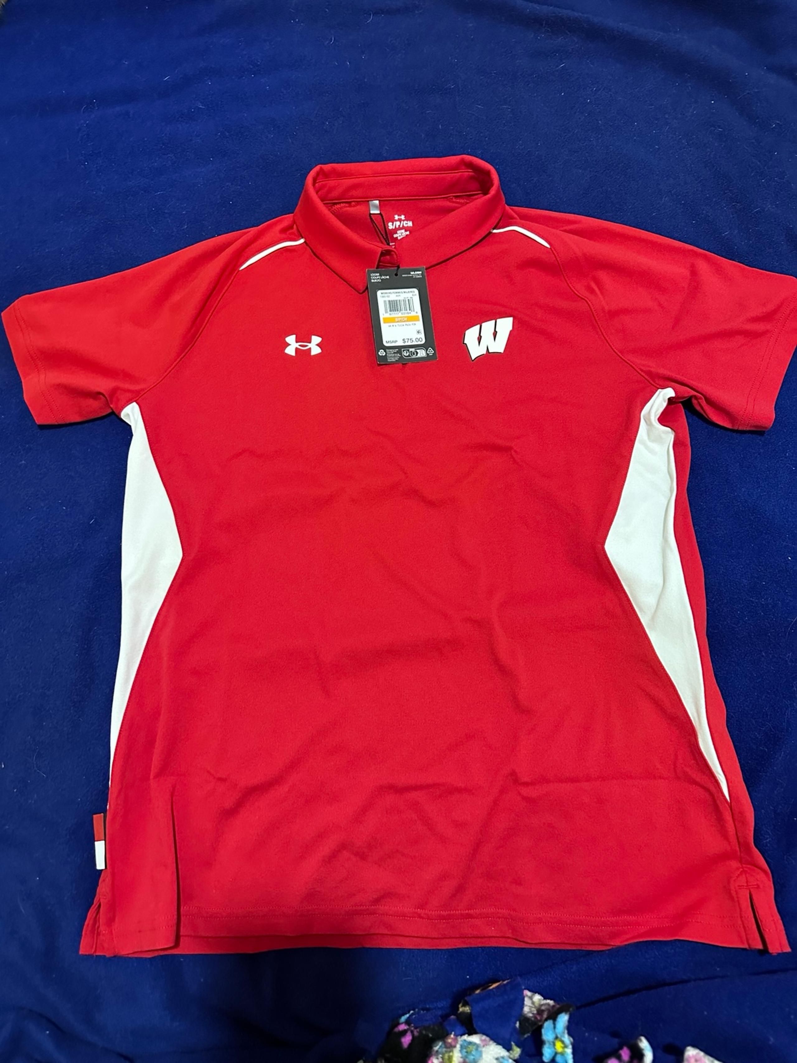 Men’s Wisconsin Badgers Under Armour Title Performance Polo