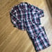 Victoria's Secret pink plaid Flannel PJ Pajama Set size xl