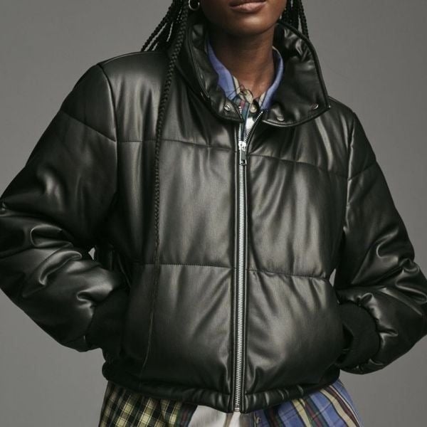 Anthropologie by Anthropologie faux leather black jacket women's size xs