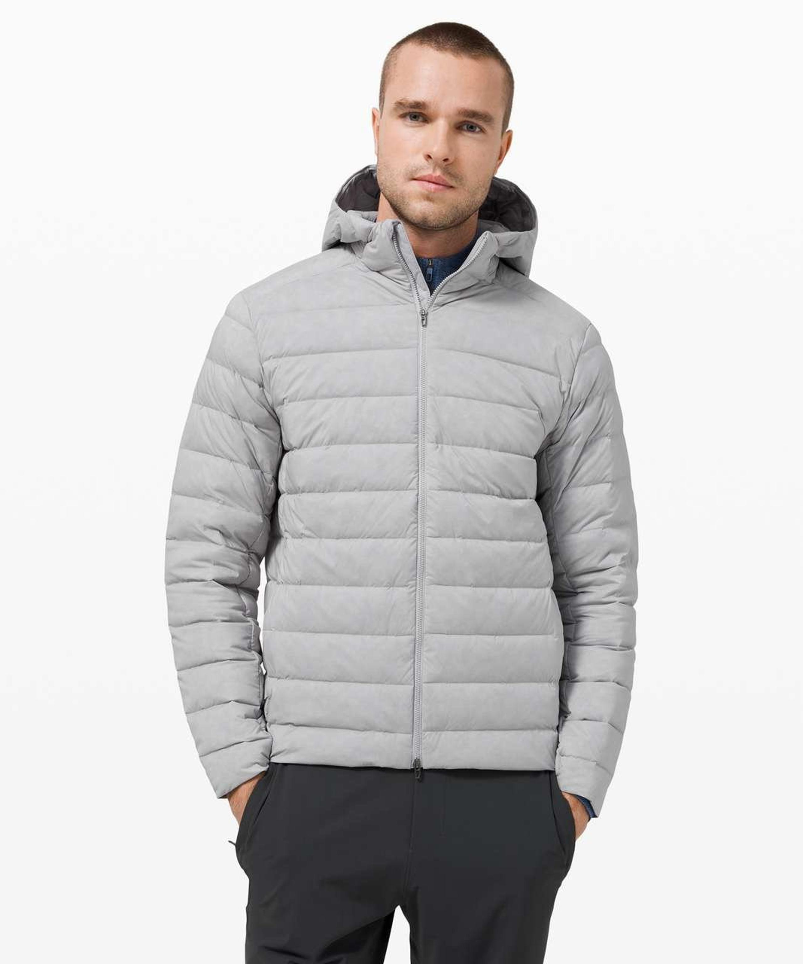 LULULEMON NAVIGATION DOWN HOODIE JACKET GREY