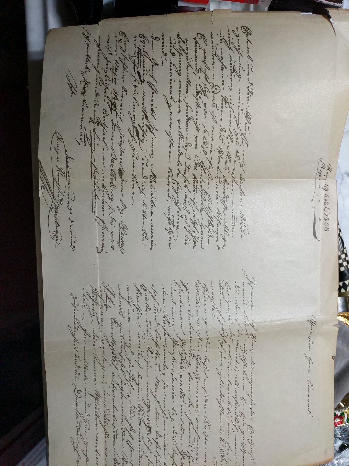 Unknown paperwork/ document dated 1828