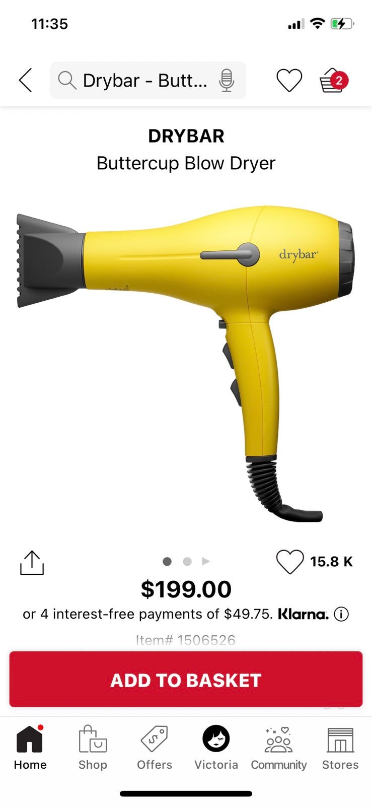 Drybar Buttercup blowdryer