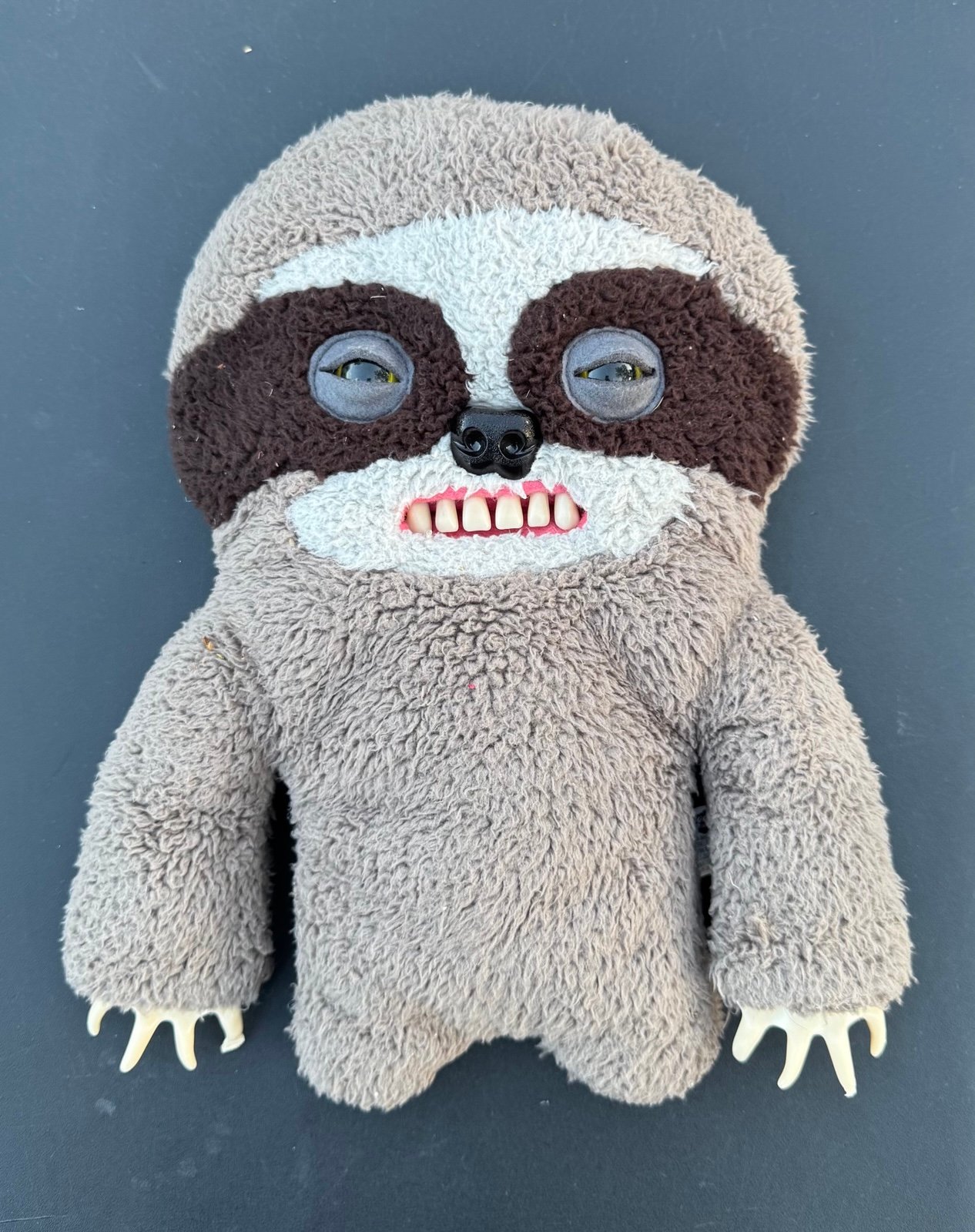 FUGGLER Sickening Sloth Funny Ugly Monster Plush Toy Teeth Claws Spin Master 12”