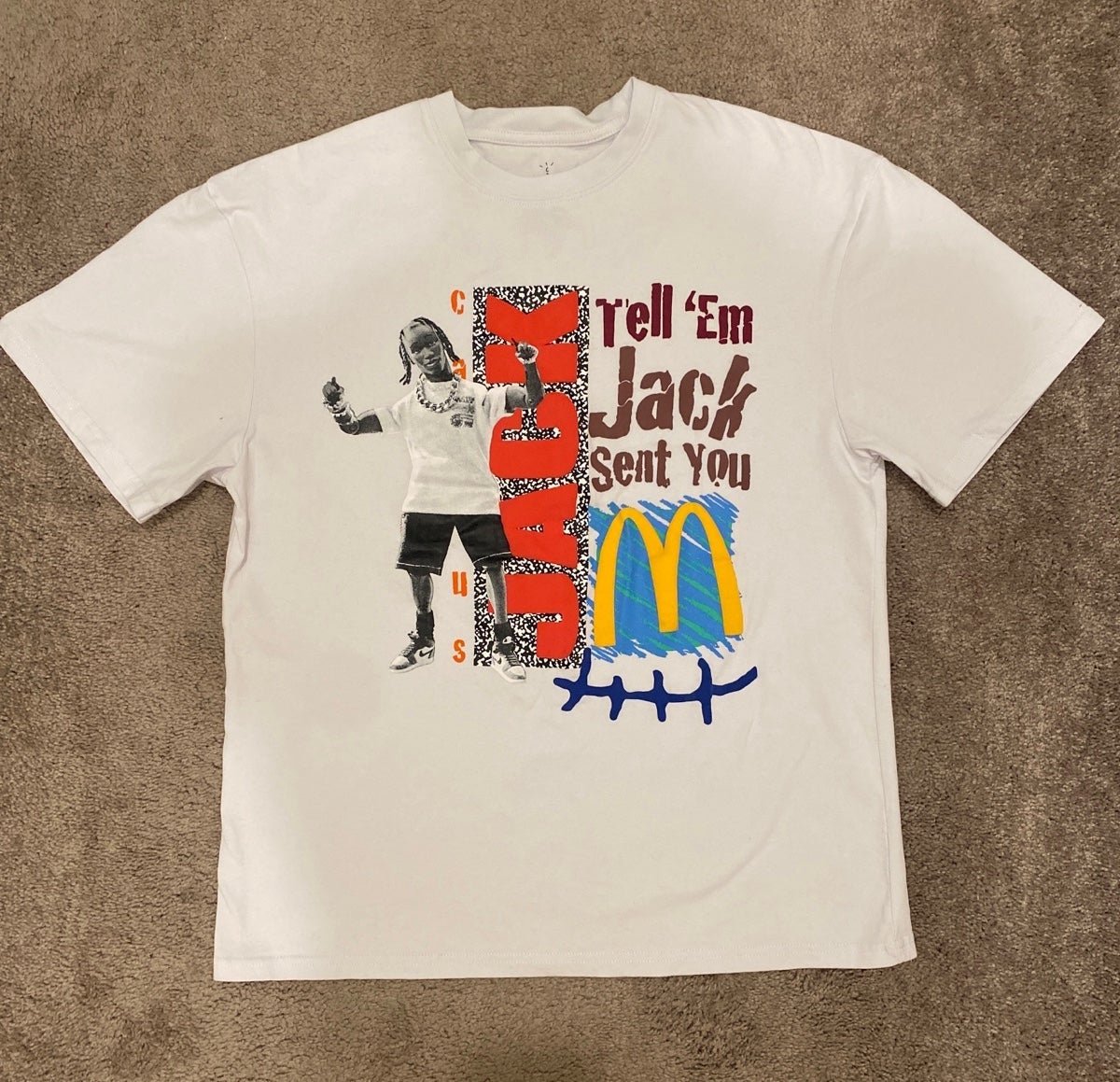 Tシャツ・カットソー Travis Scott x McDonald's Jack Smile T-shirt Travis Scott x McDonald's Jack Smile T-Shirt White
