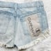 CARMAR Rigid Denim Mid Rise Sea Shell Cut Off Shorts Light Wash Size 25