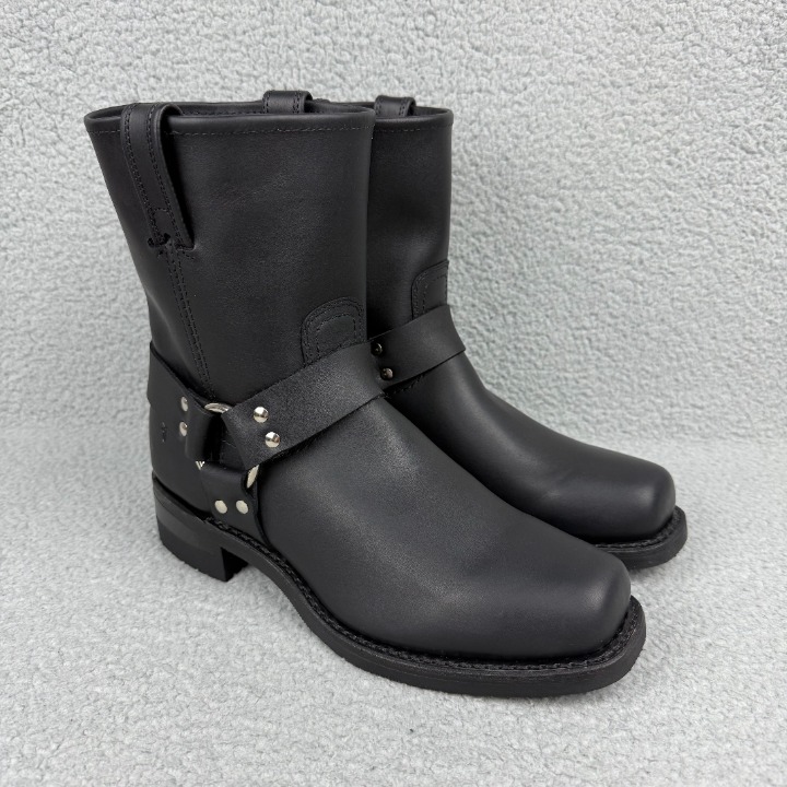 Frye Boots Mens 10 Shoe Black Harness 8R Engineer Leather 87400 Motorcycle Biker