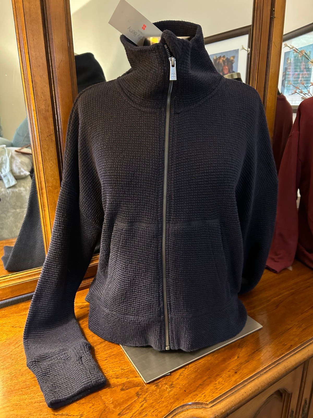 Sweaty Betty from London, double knit sweater.