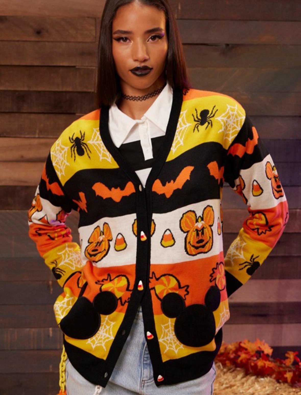 Disney Her Universe Mickey Candy Corn Cardigan M