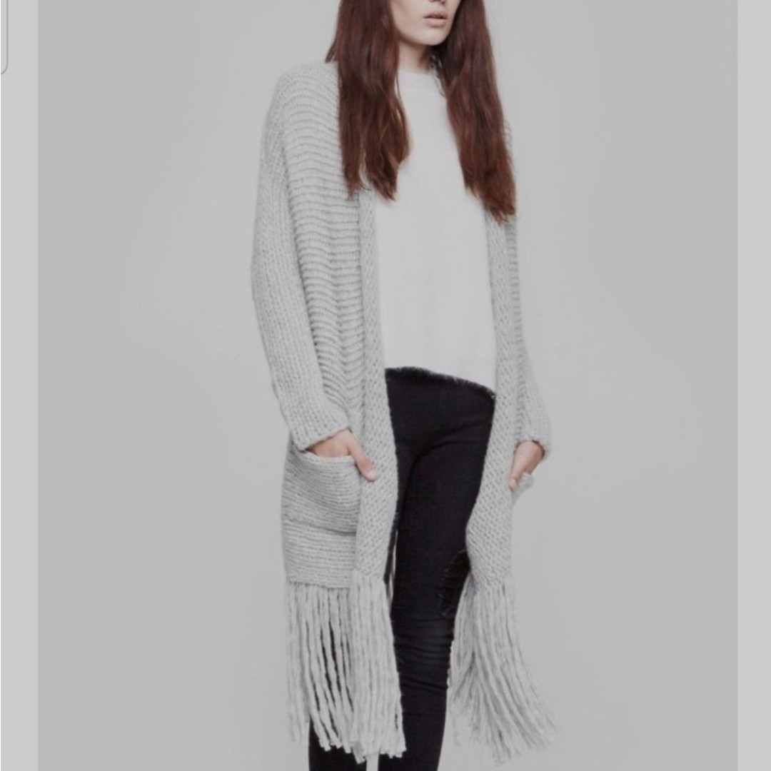 Raquel Allegra fringe knitted cardigan size 2