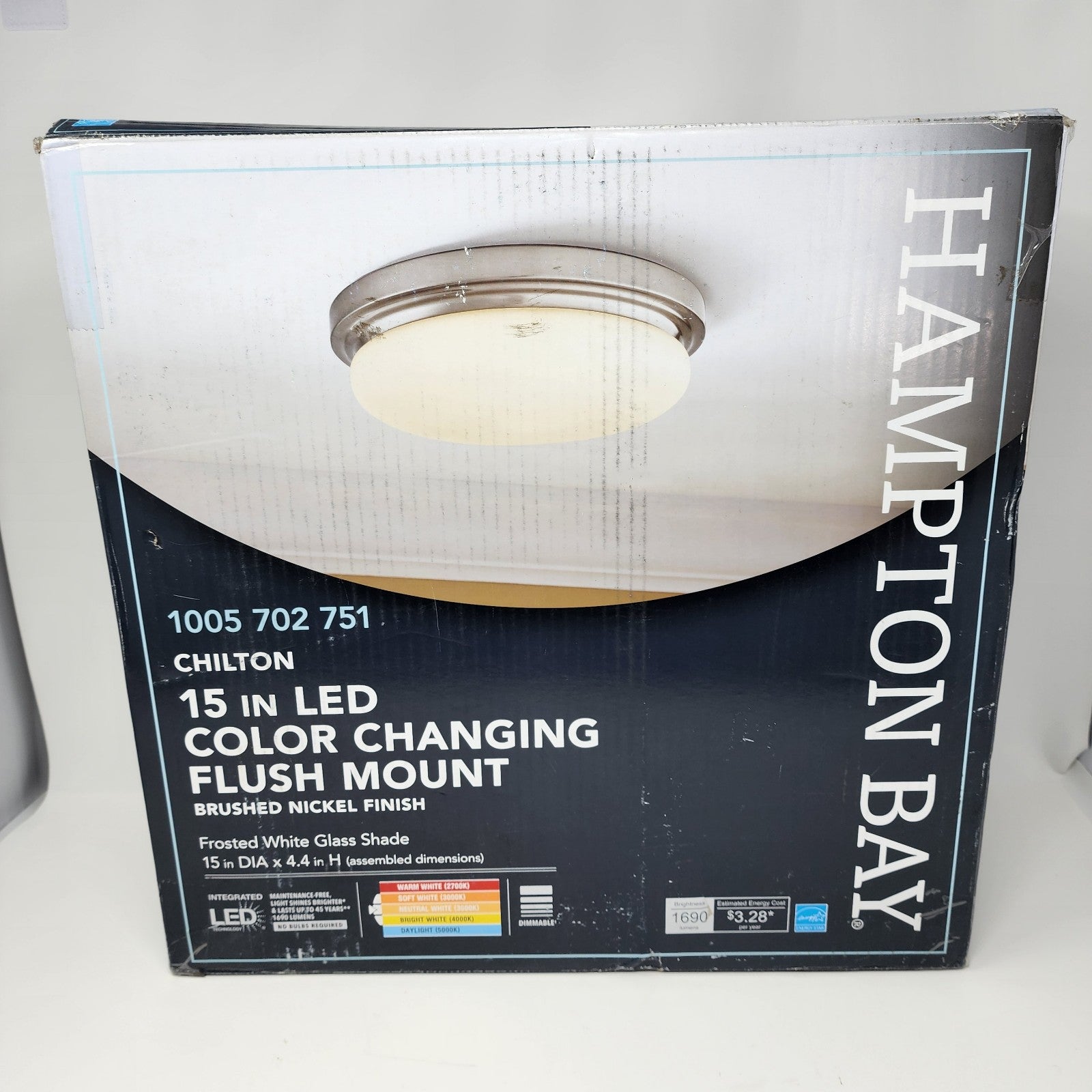 Hampton bay 15 in led flush mount best sale