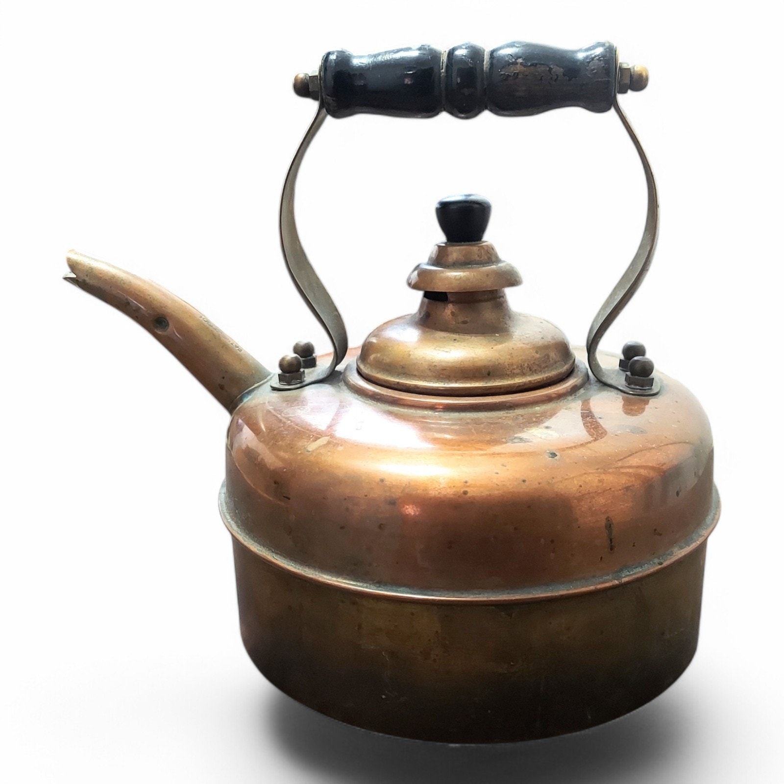 Simplex Whistling Tea Kettle Solid Copper 400709-402190 Made In England
