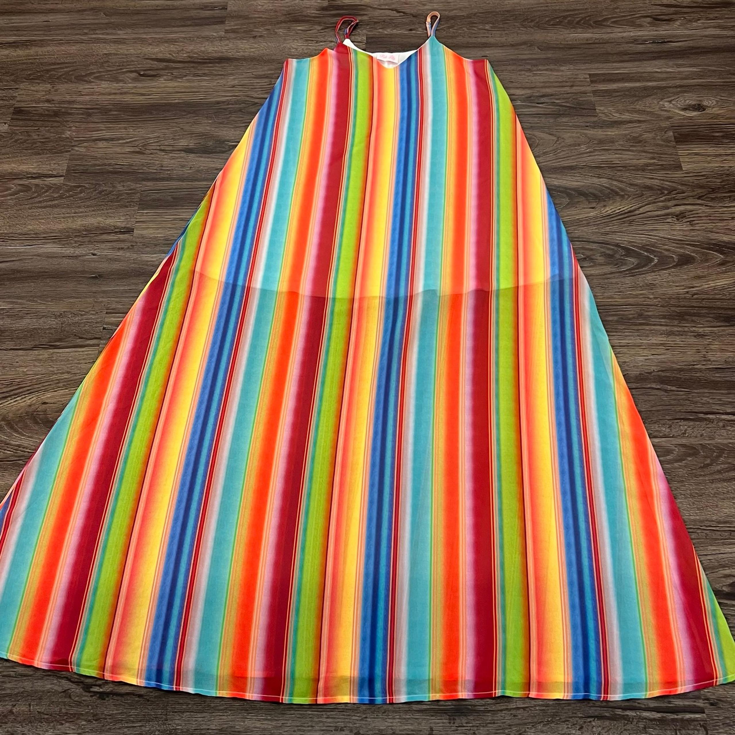 Pretty Lily Color Long Dress Adjustable Spaghetti Straps