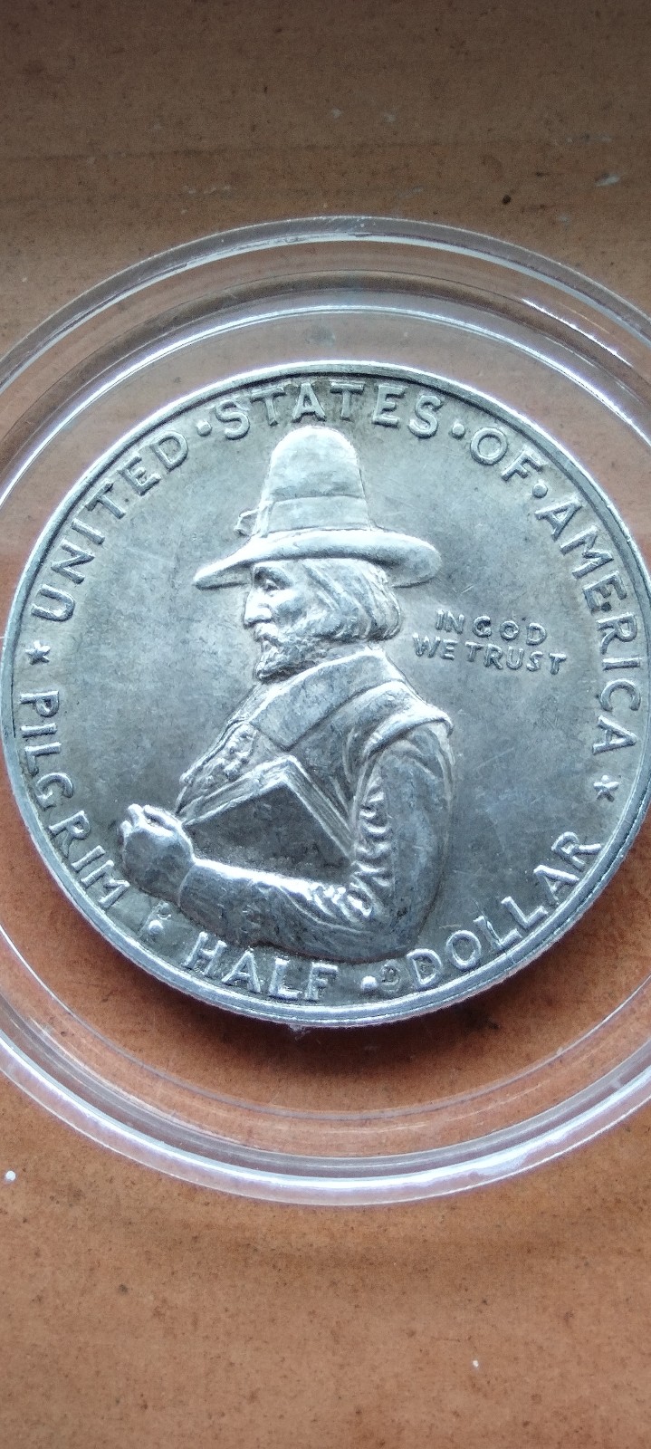 US Pilgrim Tercentenary silver half Dollar